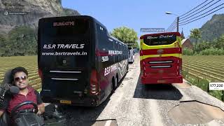 👌VOLVO 9600 BSR Travels Bus Realistic Driving with Steering ETS2 indian Buses