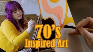 Painting 70's inspired wall art