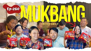 MUKBANG VLOG: SPICY RAMEN & CHOWMEIN CHALLENGE WITH FAMILIES|| @LifeWithAmos#EP260