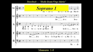 Sweelinck - Hodie Beata Virgo Maria -  Soprano 1