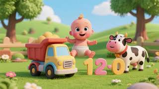 Count 1–10 with Baby Truck and Cow 🚚🐄 | Fun Numbers Song for Kids