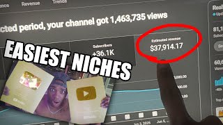 7 EASY YouTube Niches That will make you ATLEAST $9.7K a Month