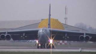 B-52's ready for a mission to iraq with live bombs from Fairford, United Kingdom