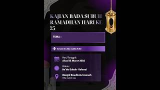 [LIVE] STREAMING KAJIAN BADA SUBUH RAMADHAN HARI KE 25