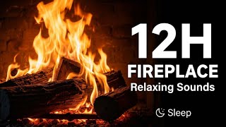 Crackling Fireplace – 12h Relaxing Fire Sounds for Sleep & Stress