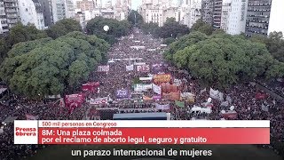 8M //  Una plaza colmada por el reclamo de aborto legal, seguro y gratuito