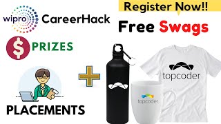 Free Topcoder swags || Wipro carreerhack #freeswags #javadeveloper #AWS #topcoder