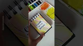 Easy Watercolor Background & Calligraphy lettering idea with Cotton😍 Quick & Creative background art