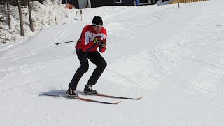 How to make tuck turns on cross country skis