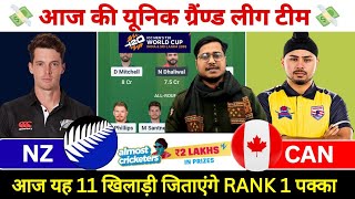 NZ vs CAN Dream11 Prediction, New Zealand vs Canada Dream11 Team, NZ vs CAN Dream11 Team 