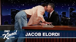 Jacob Elordi Kisses Jimmy & Talks Oscar Nom for Frankenstein & Wuthering Heights with Margot Robbie