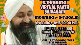 LIVE !!! Virtual Sangat Samagam Evening NITNEM 18-09-2020