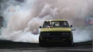 Matt's Celica on the pad at The Ultimate Burnout Challenge #4 2012