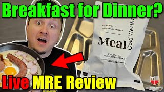 Live MRE Taste Test 🔴 U.S. Meal Cold Weather (MCW) 🥞 Freeze-Dried Military Meal Ready To Eat Review