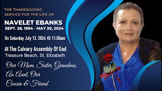 Our Beloved Mom  𝐍𝐀𝐕𝐄𝐋𝐄𝐓 𝐋. 𝐄𝐁𝐀𝐍𝐊𝐒, Our Sister, An Aunt, Our Dear Grandma, Our Cousin & A Friend.