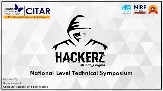 Hackerz - Code_Enigma | National Level Technical Symposium | Dept. of CSE | CIT Chennai Group