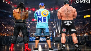 Roman Reigns John Cena Brock Lesnar Vs Mystery Superstar WWE 2K25