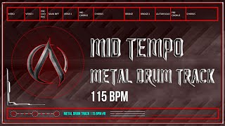 Mid Tempo Metal Drum Track 115 BPM | Preset 3.0 | Reissued (HQ,HD)