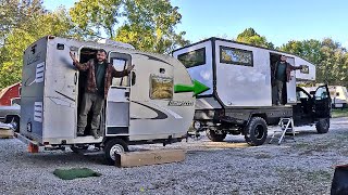 Moving into My Dream F-550 Truck Camper from my Old Camper Trailer