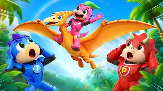 FLORA Rescue Flying Dinosaur! What's PYRO & BOLT Next Move? | Dino Action Animation | DinoCrew
