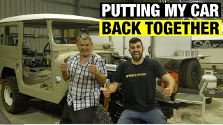 I START PUTTING MY CAR BACK TOGETHER | FJ40 BUILD |TOYOTA LAND CRUISER RESTORATION -PART 9