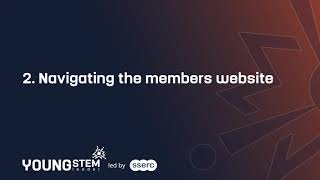 2. Navigating the members website