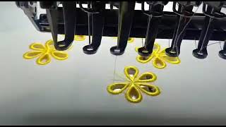 What magical effects will  be when installing a hole-carving knife device  on embroidery machine?