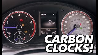 MKV GTi Gets Custom Carbon Clocks!