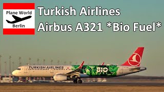Turkish Airlines Airbus A321 "Bio Fuel" *TC-JSU* takeoff from Berlin Brandenburg Airport