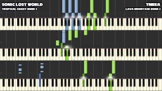 Sonic Lost World - Tropical Coast Zone 3/Lava Mountain Zone 2 (Sea Bottom Segue) - Awesome for Piano