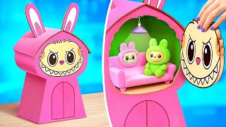 Oh 😍 I Found Mini Labubus Hatching From Eggs! *DIY Cardboard Labubu House*