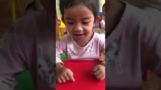 Today she learn how to read and know animals