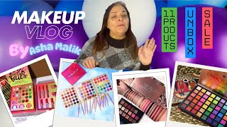 Unboxing 11 MAKEUP PTODUCTS On SALE | Makeup Vlog by AshaMalik #makeupvlog #makeupsale #youtubevideo