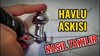 Havlu askısı duvara nasıl takılır montaj | Banyo tuvalet havlu askısı nasıl takılır