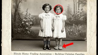 This 1919 Studio Portrait of Two “Twins” Looks Cute Until You Notice The Shoes