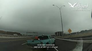 Car Sideswipes Driver and Crashes into Guardrail