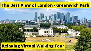 [4K] The Best View in London - Greenwich Park | Relaxing Virtual Walking Tour | London | Greenwich
