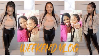 WEEKEND VLOG I SHES ENGAGED!@LYRICALLYSHA, GIRLS NIGHT OUT, GLUE IN MY EYE, GRAND OPENING EVENT
