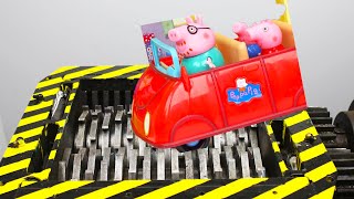 SHREDDING PEPPA PIG FAMILY TOYS