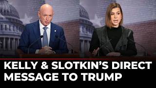 LIVE: Mark Kelly & Slotkin's Warning To Trump After Failure To Indict Them: 'Won't Back Down' | News