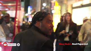 Malcolm Washington arrives back at The Mark Hotel for the 2025 Met Gala in New York