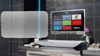 27″ FULL ANDROID SMART WATERPROOF BATHROOM MIRROR LED TV.