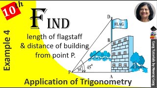 From a point P on the ground the angle of elevation of the top of a 10m tall building is 30 degree