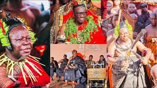 BREAKING🔥Otumfuo Storms Mampong with a massive crowd to mourn Daasebre Osei Bonsu II, Mamponghene😳