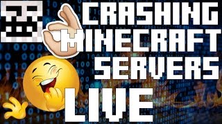 CRASHING MINECRAFT SERVERS LIVE (#TEAMCRASHER)