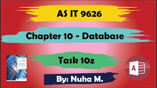 Task 10z | Chapter 10 Database | Cambridge AS IT 9626