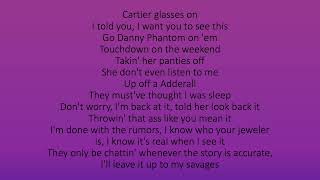 A Boogie - Glasses (lyrics)