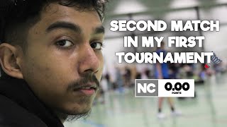 Second match in my first badminton tournament !