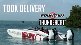 Got my new Fountain Thundercat speed boat delivered in Florida! This thing is so fast!