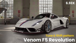 [4K] CSR2 | Hennessey Venom F5 Revolution | Tune & shift pattern • 6.93X